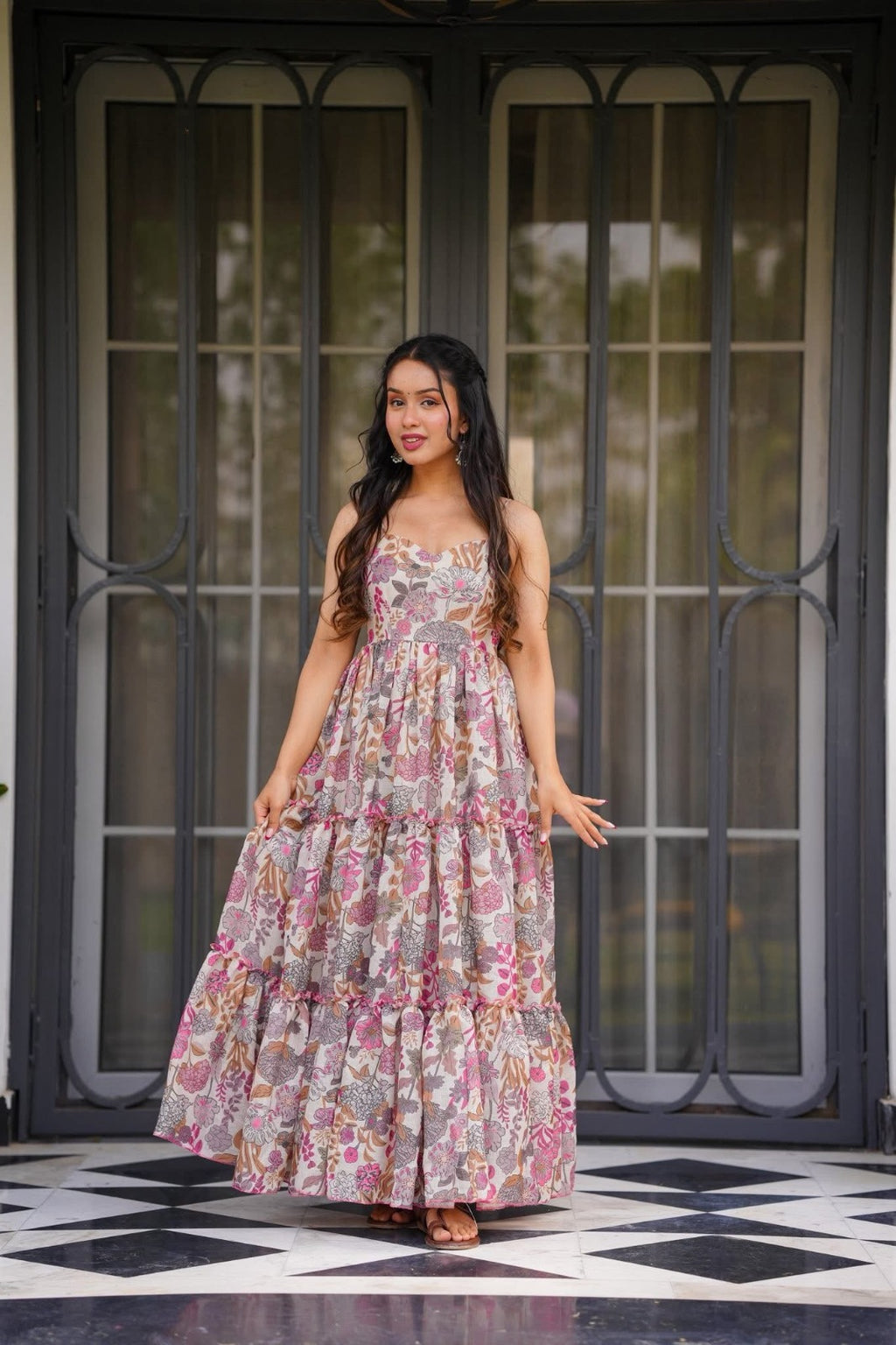 Pastel Garden Tiered Gown