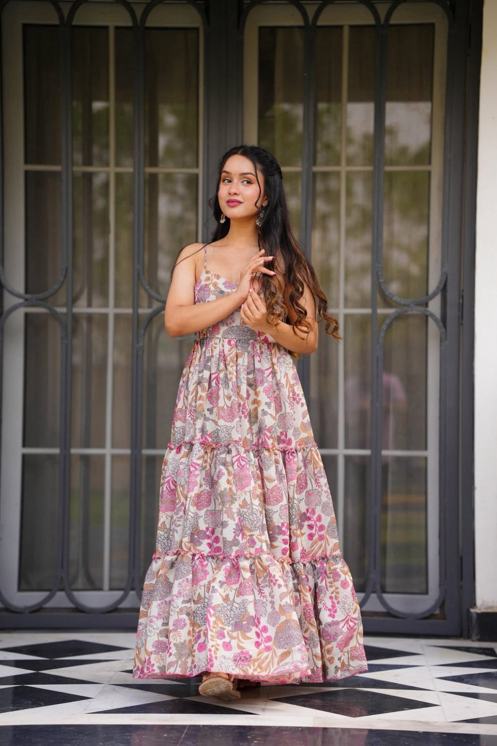Pastel Garden Tiered Gown