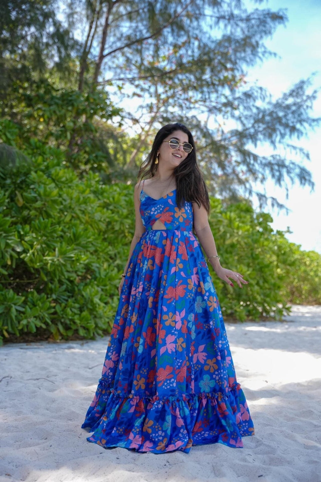 Tropical Blue Paradise Gown