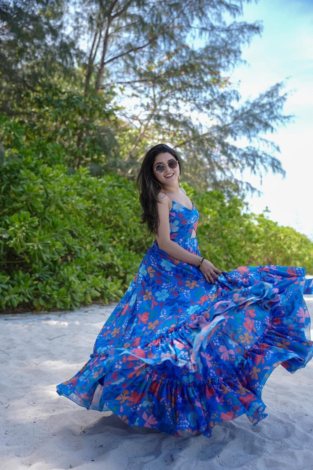 Tropical Blue Paradise Gown