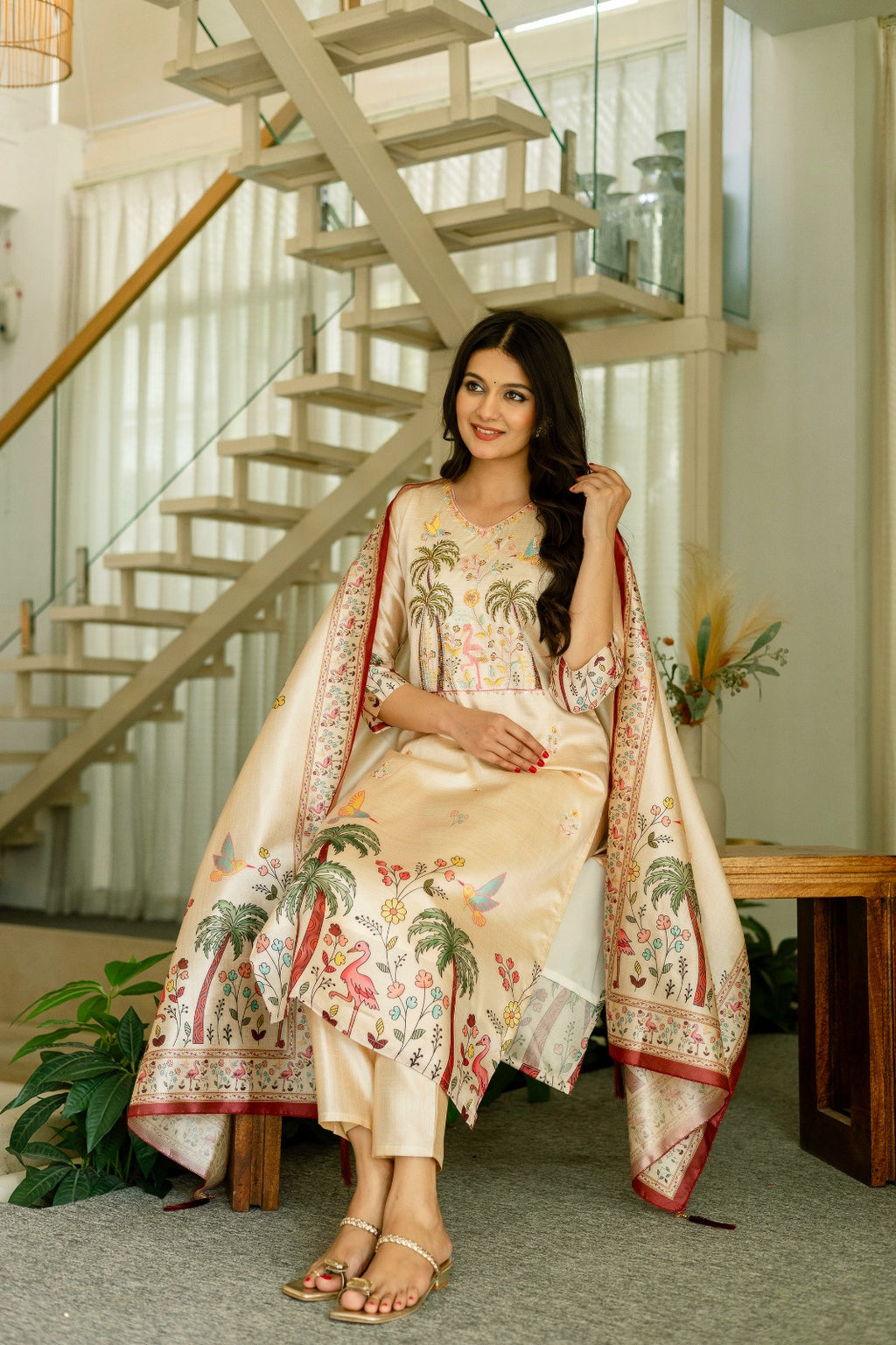 Ivory Paradise Kurti Set