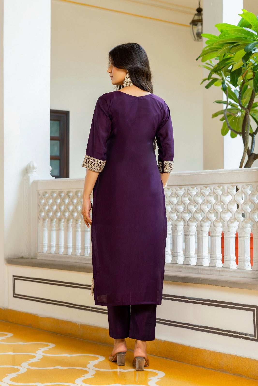 Royal Orchid Kurti Set